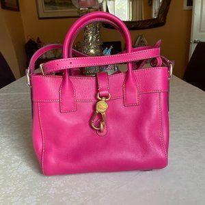 Large Hot Pink Dooney & Bourke Florentine Amelie Tote Bag
